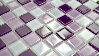 Mozaika sklenená fialová mix