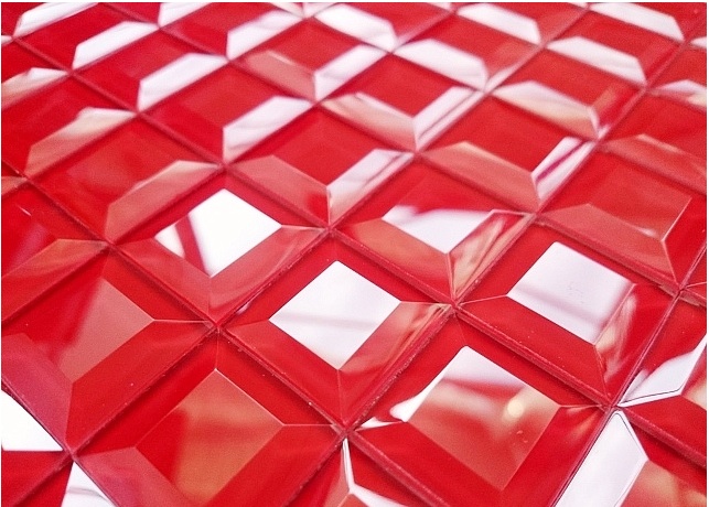 Mozaika sklenená červená diamond