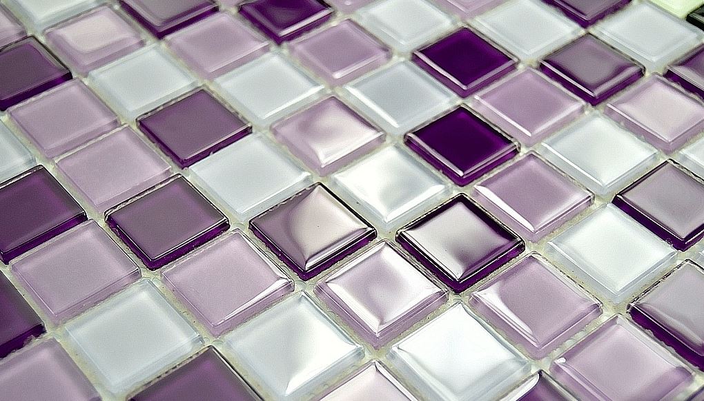 Mozaika sklenená fialová mix