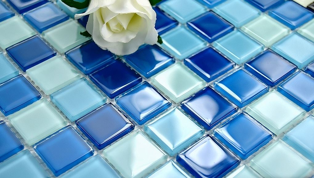 Mozaika sklenená nebovo modrá KM113