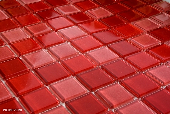  Mozaika sklenená červená  mix