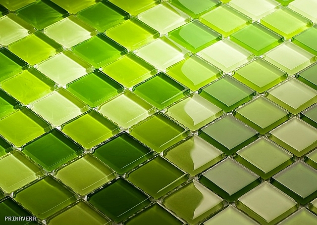 Mozaika sklenená zelená mix