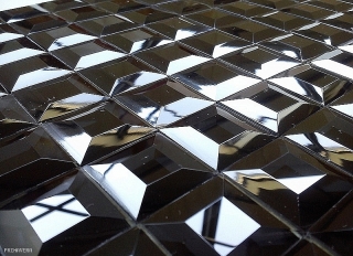  Mozaika sklenená diamond čierna