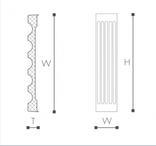 Pilaster PP1  25 cm