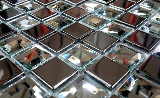 Mozaika sklenená diamond strieborná mix KM124 